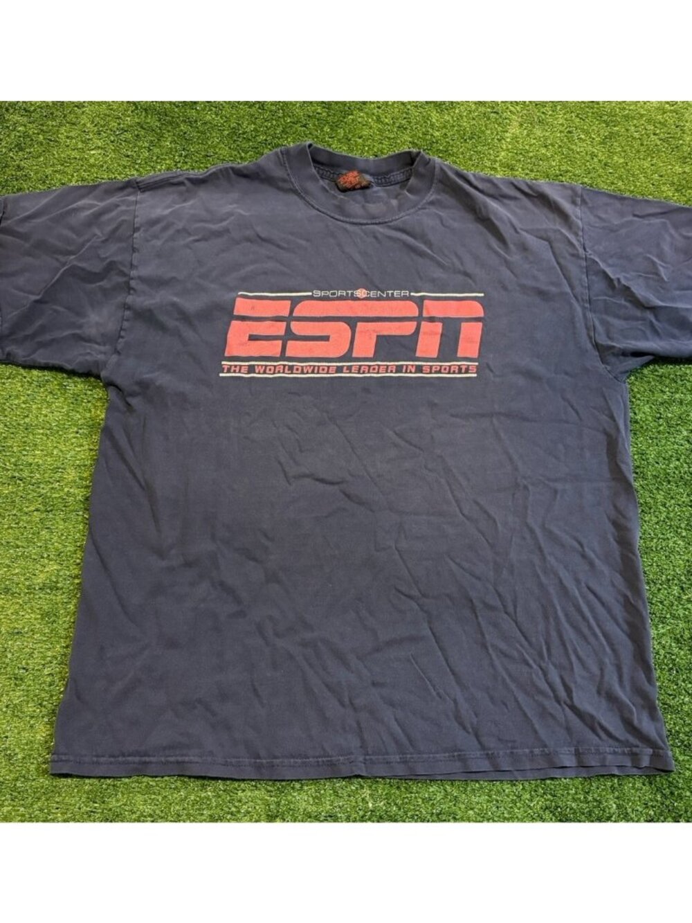Vintage ESPN shirt mens large blue red sportscenter football basketball baseball